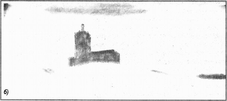 Фото 4. Промежуточный бумажный негатив снимка на фото 3: б) ретушь на обратной стороне этого отпечатка.