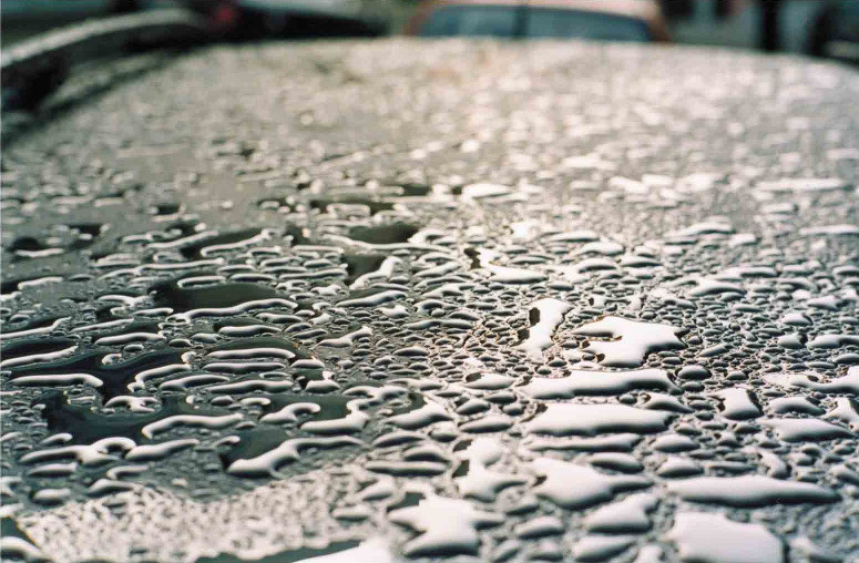 Роса на крыше автомашины. Объетив Summilux-M 50 мм f/1,4; экспозиция 1/125 с, f/5,6.