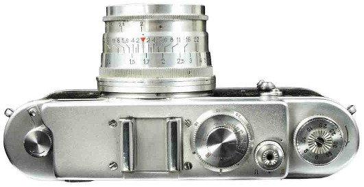 Элементы управления дальномерной механической фотокамеры Зоркий-4