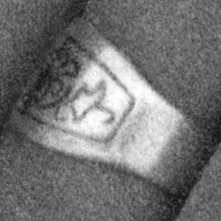 Фрагмент отпечатка, сделанного на точечном увеличителе